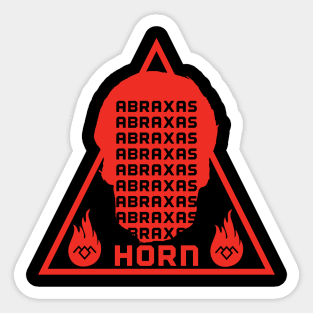 Abraxas Horn Fire Logo Sticker